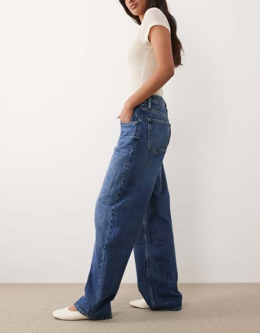 Mango - Bet - Jeans van 100% katoen met ballonpijpen in donkerblauw, 3 van 5