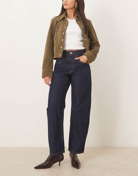 Mango – Bet – Jeansy barrel w kolorze indygo z bawełny 100% - view 1