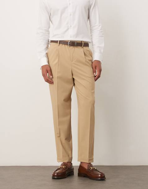 Mango tailored slim fit trouser co-ord in beige