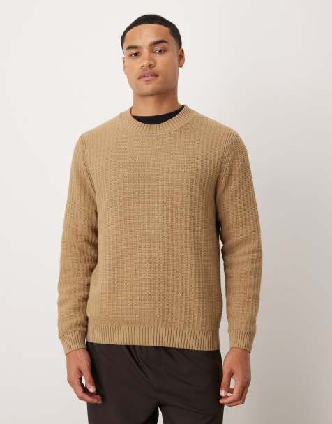 Mango – Beżowy sweter z okrągłym dekoltem - view 1