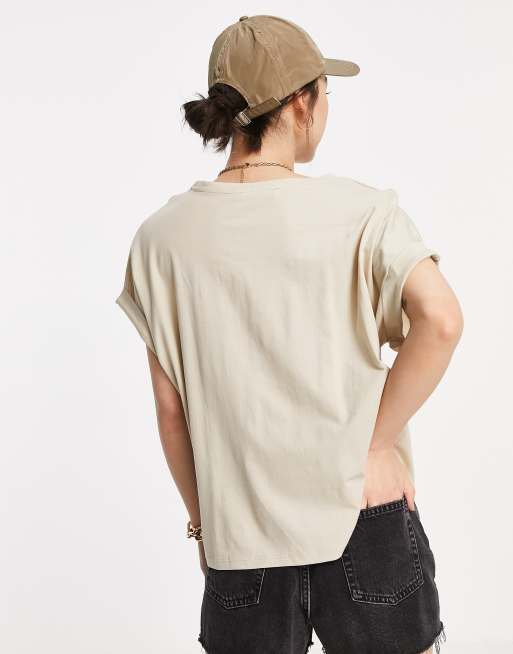 Mango – Beżowy T-shirt bawełniany z napisem „Les Florales” – BEIGE, 2 z 4