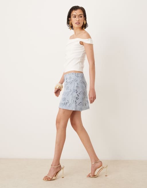 Mango – Biały top z dekoltem bardot , 2 z 4