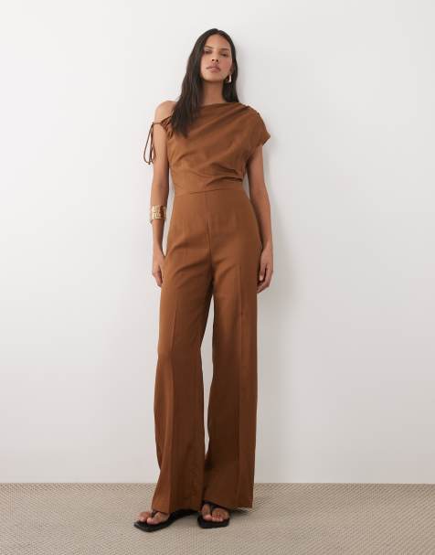 Mango – Blå, asymmetrisk jumpsuit - view 1