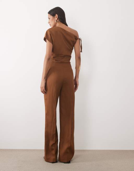 Mango – Blå, asymmetrisk jumpsuit, 4 av 4