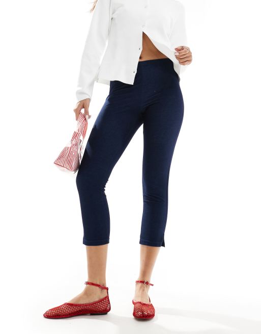 Mango – Blå capribyxor i denim, 4 av 5