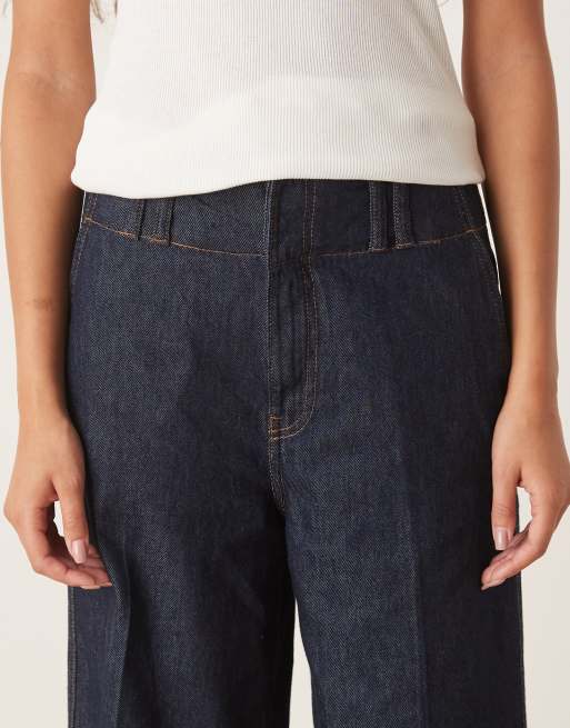 Mango – Blå, figursydda byxor i jeanslook, del av set, 5 av 5