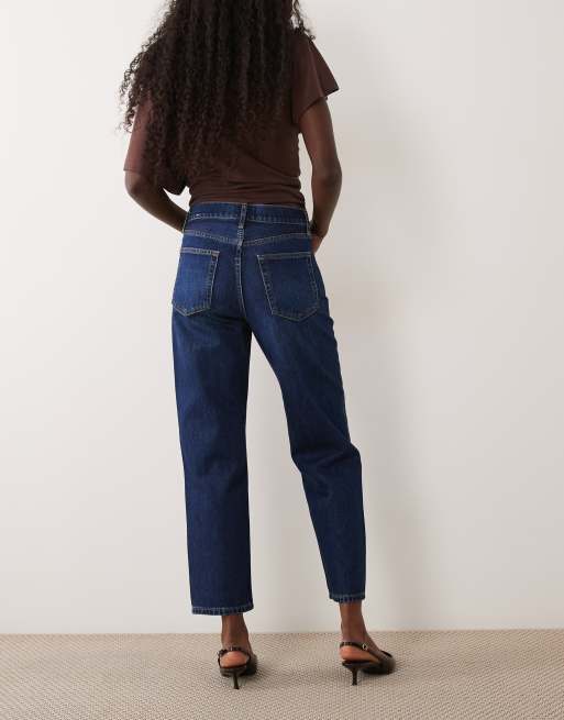 Mango Blanca cropped straight jean in dark blue, 2 of 5