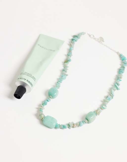Mango – Blått halsband med pärlor, 2 av 4