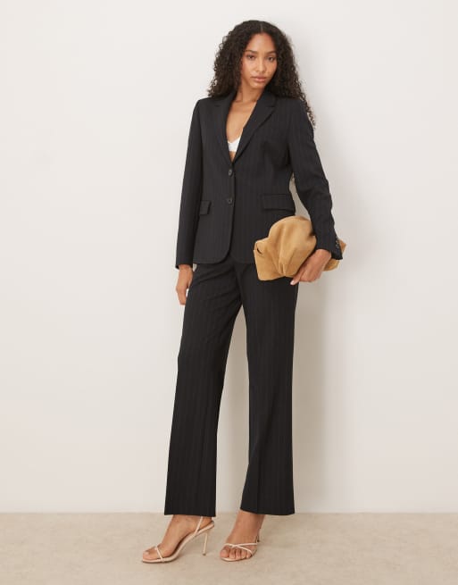 Mango - Blazer classico blu navy gessato in coordinato, 2 di 4