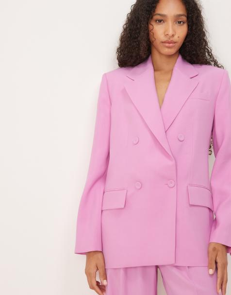 Mango blazer co-ord in light pink - view 1