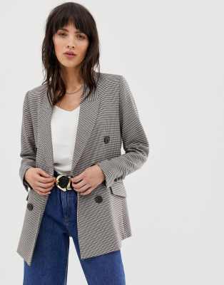 blazer a carreaux mango