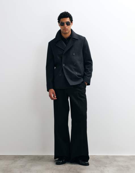 Mango blazer croisé ajusté en charbon - view 1
