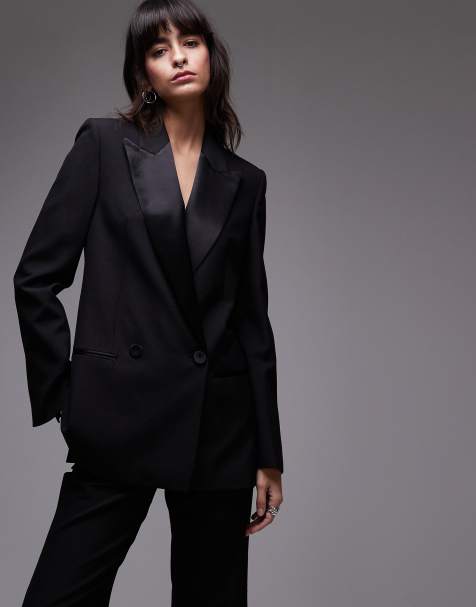 Mango - Blazer da smoking nero in coordinato - view 1