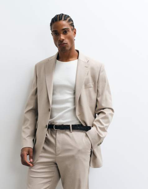 Mango blazer de costume coupe slim Milan en écru - view 1