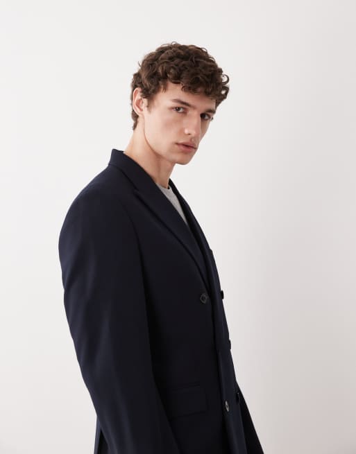 Mango - Blazer de costume d'ensemble à double boutonnage - Bleu marine, 4 de 5