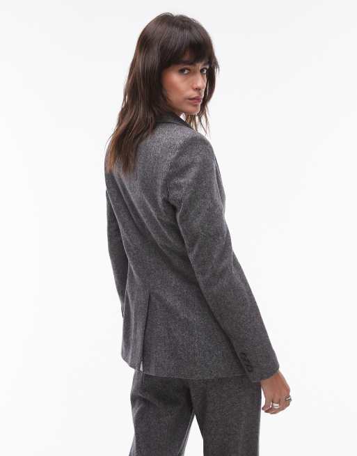 Mango - Blazer d'ensemble - Gris poivre et sel, 3 de 4