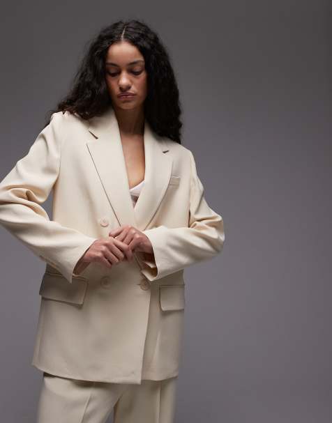 Mango - Blazer d'ensemble oversize - Jaune pâle - view 1