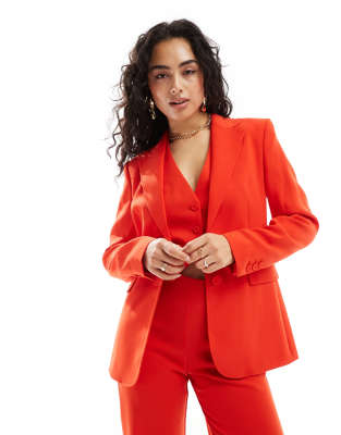 Shop Mango Blazer In Red - Part Of A Set