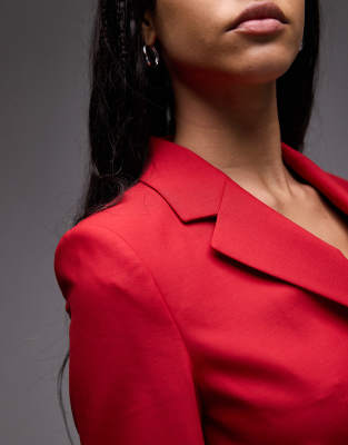 Shop Mango Blazer In Red
