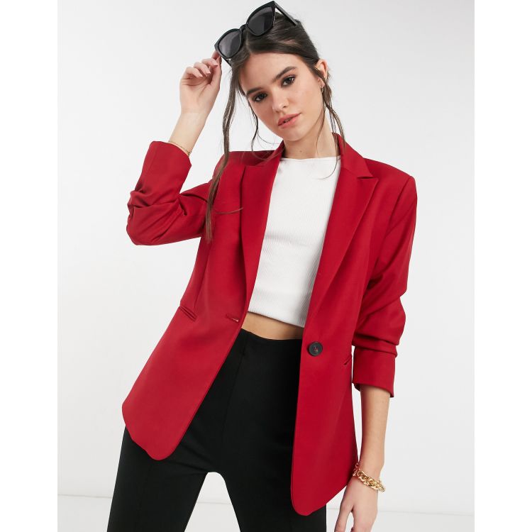 Mango discount blazer rouge