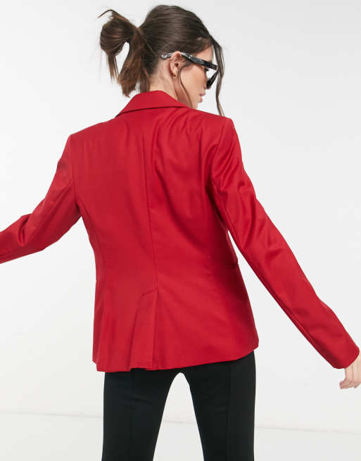 NWT Mango Red suit structured blazer and pants