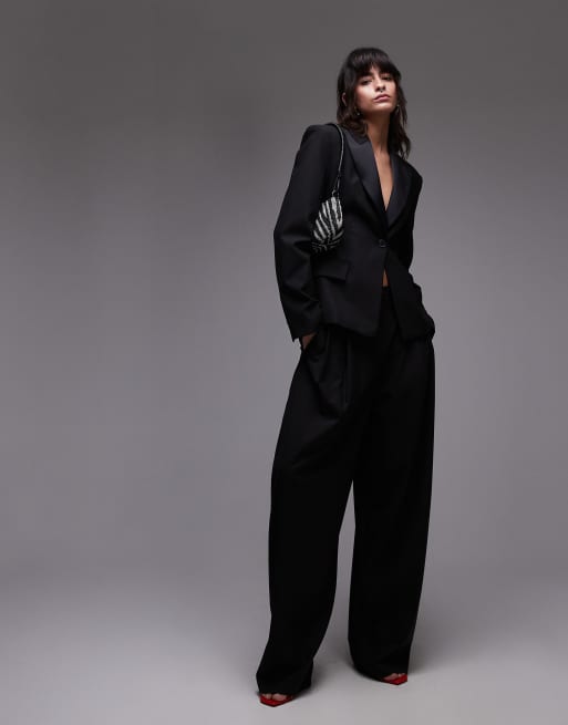 Mango - Blazer nero con spalle strutturate in coordinato, 2 di 4