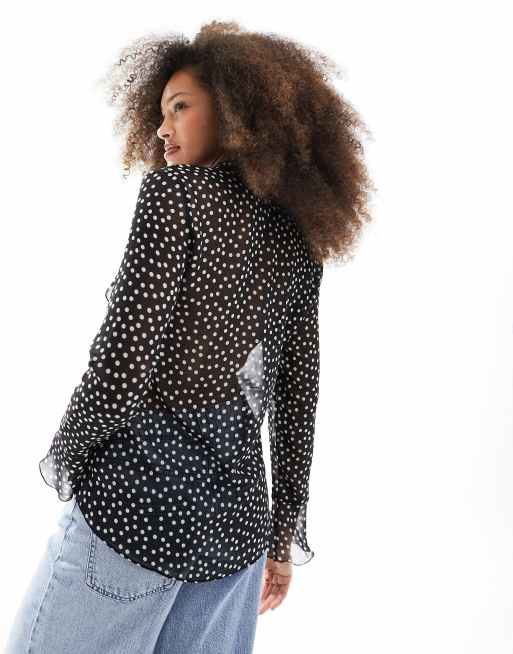 Blouse à 2025 pois mango