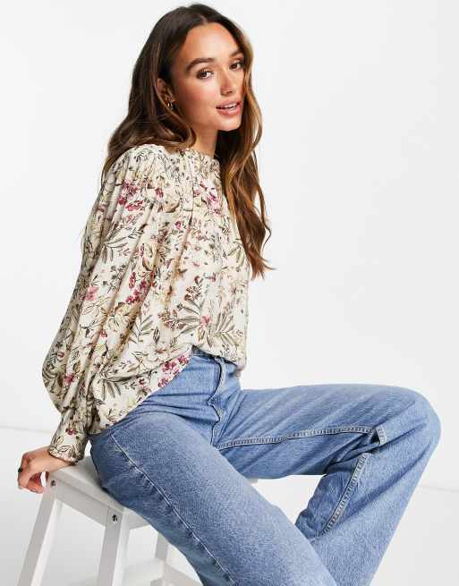 Blouse imprimé floral mango hot sale