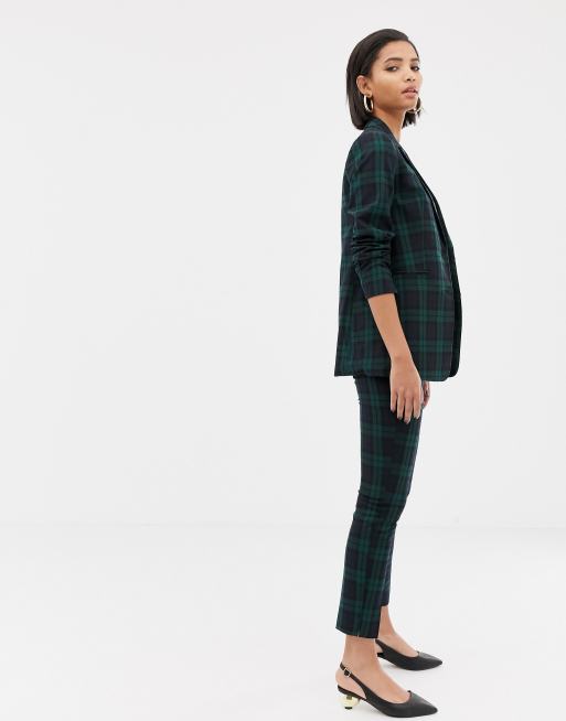 Blue and hot sale green check trousers