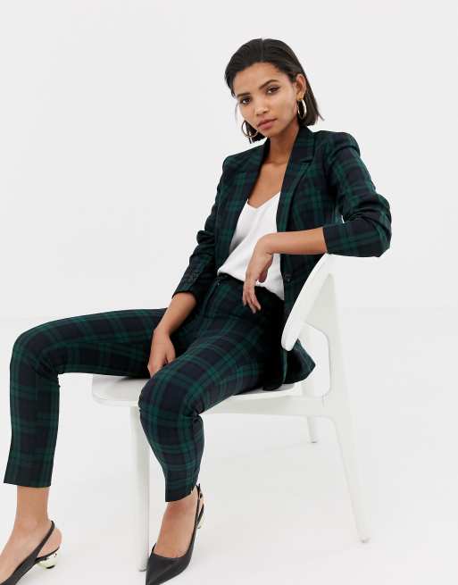 Blue and hot sale green check trousers