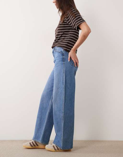 Mango - Blues - Jeans met wijde ronde pijpen van 100% katoen in blauw, 2 van 5