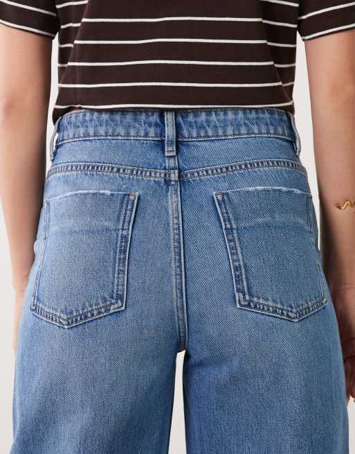 Mango - Blues - Jeans met wijde ronde pijpen van 100% katoen in blauw, 5 van 5