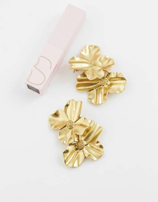Mango Blumen-Ohrstecker in Gold, 2 von 4