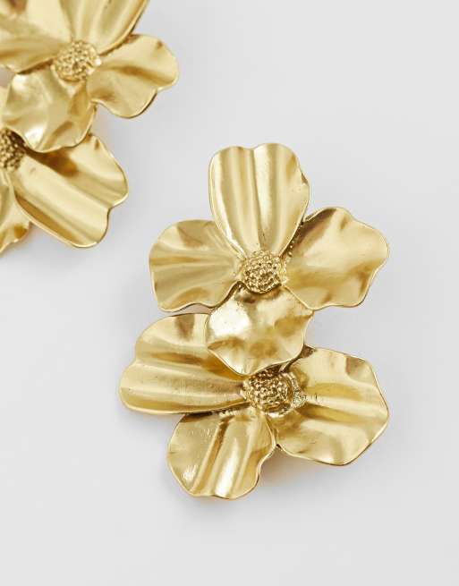 Mango Blumen-Ohrstecker in Gold, 4 von 4
