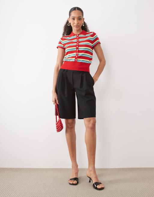 Mango - Blusa bianca a maniche lunghe monospalla stretta in vita, 2 di 4