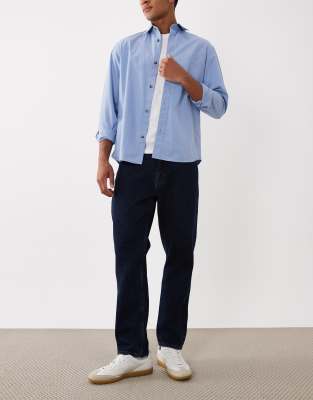 Mango Bob 100% Cotton Straight Leg Jeans In Blue