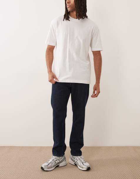 Mango Bob 100% cotton straight leg jeans in dark blue - view 1