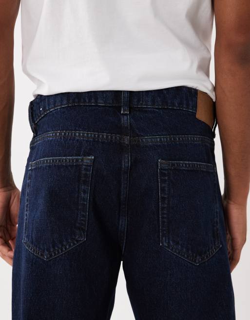 Mango Bob 100% cotton straight leg jeans in dark blue, 4 of 5