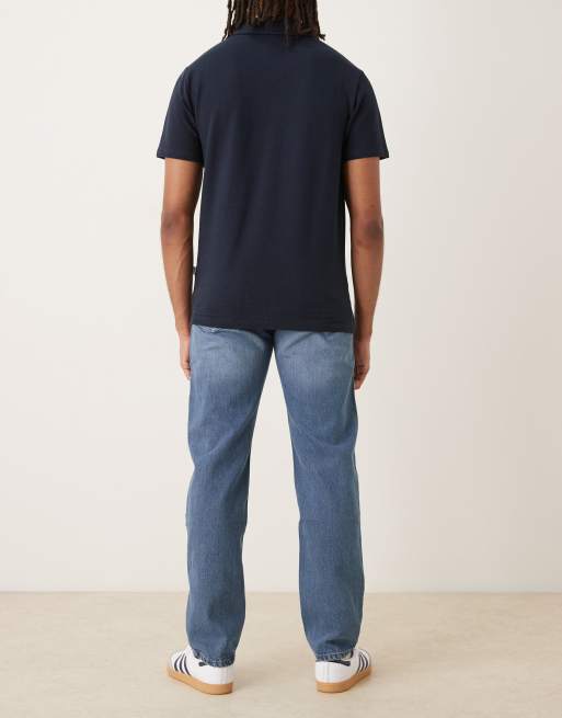 Mango Bob cotton tapered jeans in mid blue   , 2 of 5
