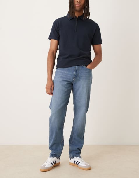 Mango - Bob - Jeans affusolati blu medio in cotone - view 1