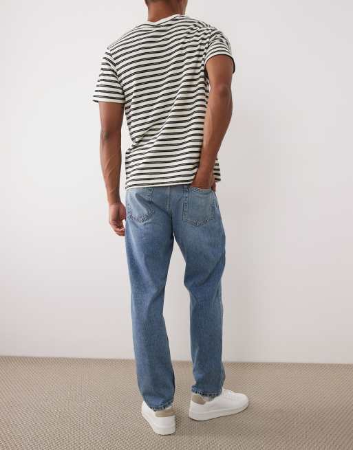Mango - Bob - Jeans van 100% katoen met rechte pijpen in lichtblauw met wassing, 3 van 5