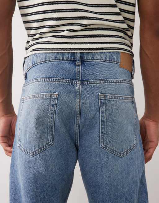 Mango - Bob - Jeans van 100% katoen met rechte pijpen in lichtblauw met wassing, 4 van 5