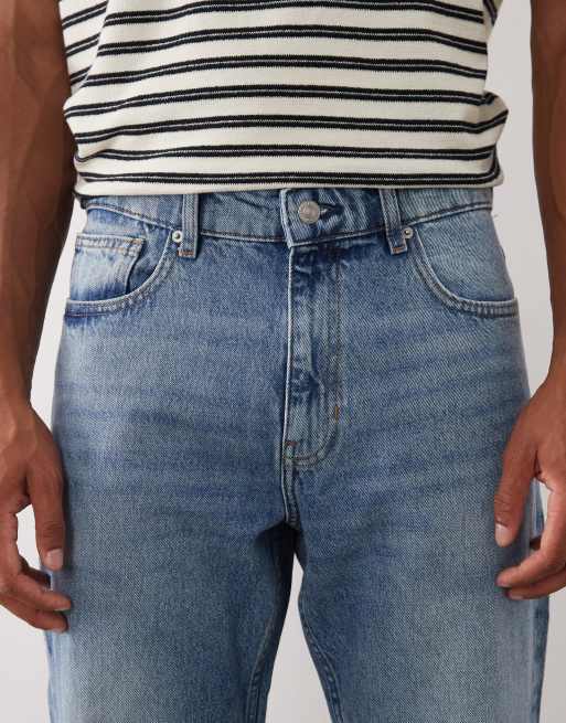 Mango - Bob - Jeans van 100% katoen met rechte pijpen in lichtblauw met wassing, 5 van 5