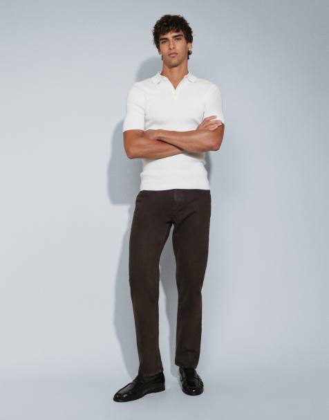 Mango Bob tapered jean in brown - view 1