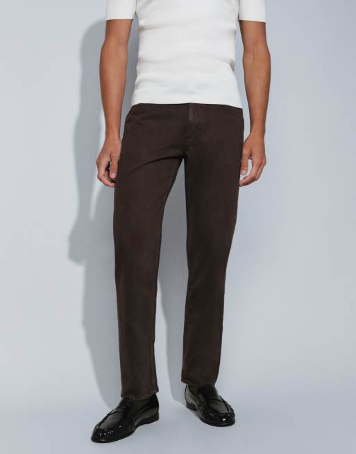 Mango Bob tapered jeans i brun, 5 af 5