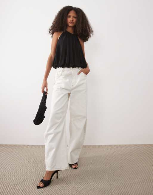 Mango - Body dos nu à taille bouffante - Noir, 2 de 4