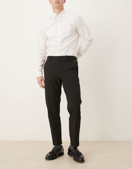 Mango Bologna cotton mix tailored pants in black, 2 of 5