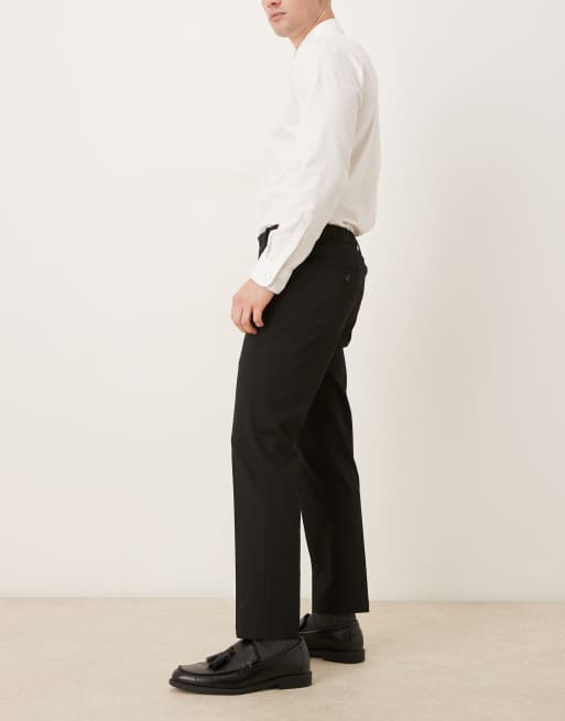 Mango Bologna cotton mix tailored trouser in black, 3 of 5