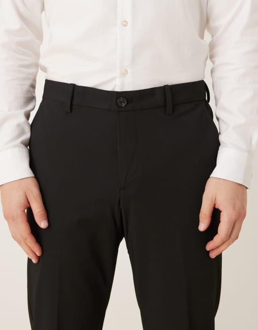 Mango Bologna cotton mix tailored trouser in black, 4 of 5