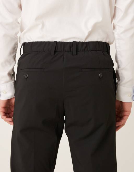 Mango Bologna cotton mix tailored trouser in black, 5 of 5